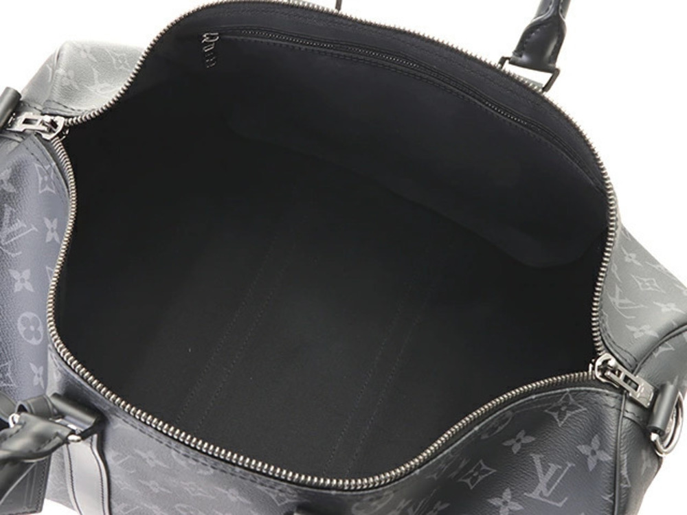 LOUIS VUITTON Keepall Bandouliere Boston Bag Monogram Eclipse Black - Picture 6 of 8